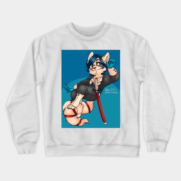 Fox but Furry Crewneck Sweatshirt by paperstarzz